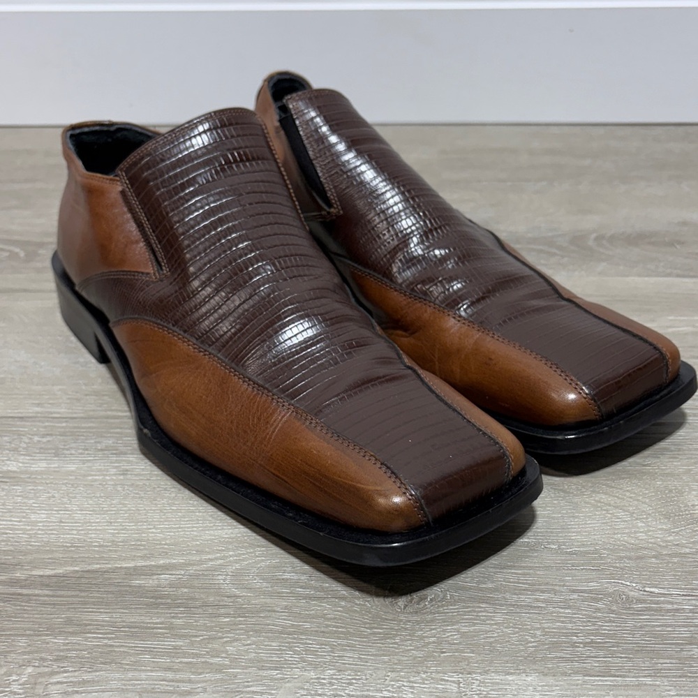 Westline brown genuine leather loafers made in Italy size EU 44